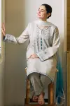 3 Piece - Lawn Embroidered Shirt With Chiffon Printed Dupatta And Trouser