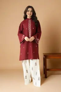 2 Piece - Lawn Full Embroidered Shirt And Trouser