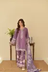 3 Piece - Lawn Full Embroidered Suit With Digital Printed Dupatta