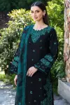 3 Piece - Unstitched Dhanak Stuff Full Embroidered Suit With Digital Printed Whool Shawl