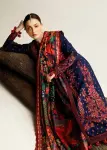 3 Piece - Unstitched Dhanak Stuff Full Embroidered Suit With Woolen Shawl