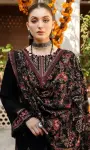 3 Piece - Unstitched Dhanak Stuff Full Embroidered Suit With Embroidered Shawl