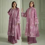 3 Piece - Unstitched Dhanak Stuff Full Embroidered Suit With Embroidered Dhanak Shawl