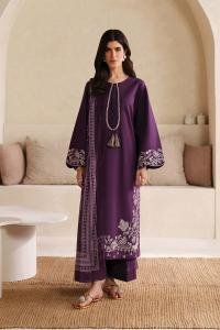 3 Piece - Lawn Embroidered Shirt With Digital Print Voil Dobby Dupatta