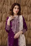 3 Piece - Lawn Embroidered Shirt With Digital Print Voil Dobby Dupatta