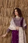 3 Piece - Lawn Embroidered Shirt With Digital Print Voil Dobby Dupatta