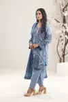 3 Piece - Lawn Embroidered Shirt With Printed Polly Lawn Dupatta