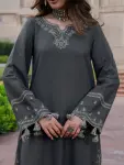 3 Piece - Unstitched Lawn Full Embroidered Shirt With Lawn Dupatta
